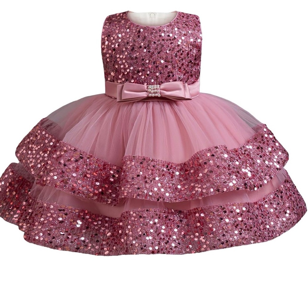Sparkling Pink Sequin Dress